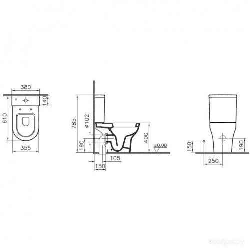 Унитаз Vitra Zentrum 5781B003-0075