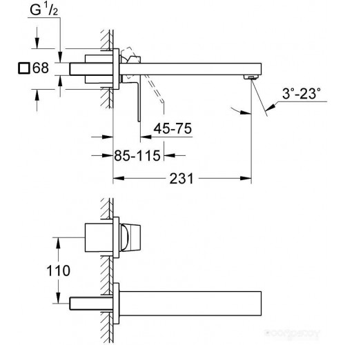 Смеситель Grohe Eurocube M-Size [23447000]