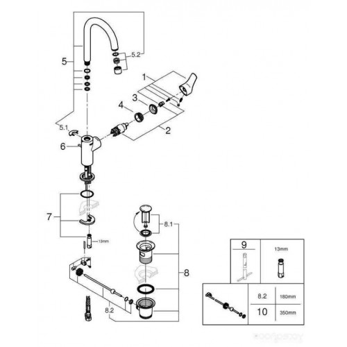 Смеситель Grohe Eurosmart 23537003