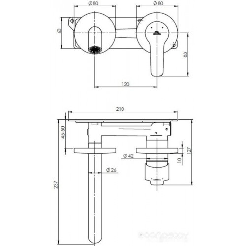 Смеситель Rubineta Torino-1F PM0009