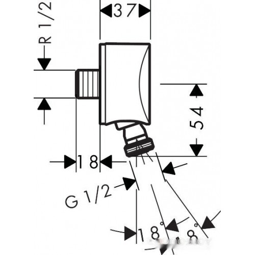 Шланговое подключение Hansgrohe FixFit 27506000