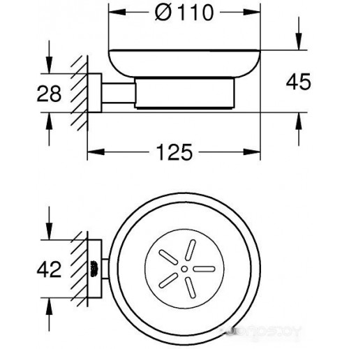 Мыльница Grohe Essentials Cube 40754001