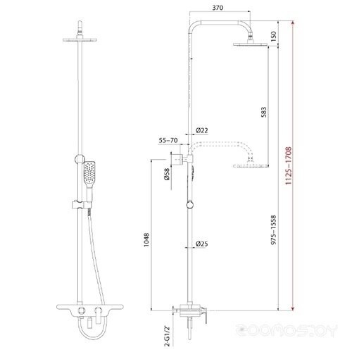 Душевая стойка Lemark Tropic LM7006C хром