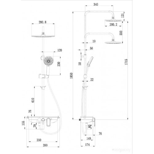 Душевая система Lemark Tropic LM7012C