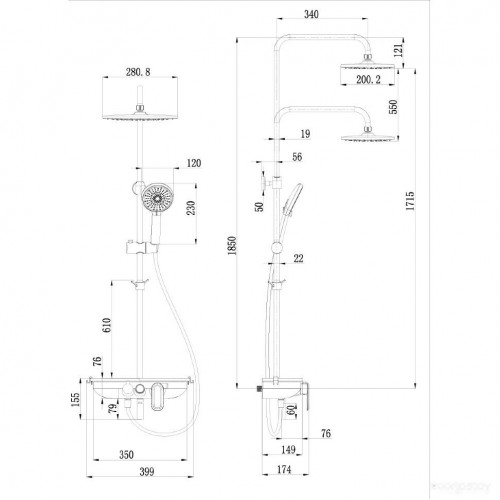 Душевая система Lemark Tropic LM7012C