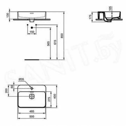 Умывальник Ideal Standard Strada II T296601