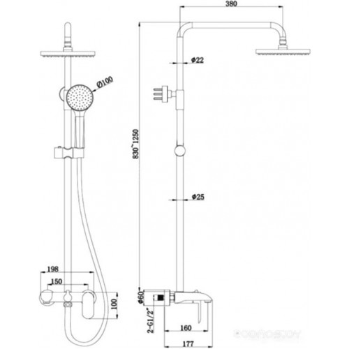 Душевая система Bravat Pure F6335369CP-A-RUS