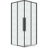 Душевой уголок Grossman Galaxy 100x100x195 300.K33.01.1010.21.02 (черный матовый/шиншилла стекло)