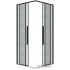 Душевой уголок Grossman Galaxy 100x100x195 300.K33.01.1010.21.02 (черный матовый/шиншилла стекло)