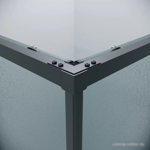 Душевой уголок Grossman Galaxy 100x100x195 300.K33.01.1010.21.02 (черный матовый/шиншилла стекло)