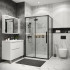 Душевой уголок Grossman Cosmo 130x80x195 120.K33.02.1380.21.02 (черный матовый/стекло шиншилла)