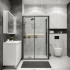 Душевой уголок Grossman Cosmo 130x80x195 120.K33.02.1380.21.02 (черный матовый/стекло шиншилла)