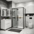 Душевой уголок Grossman Cosmo 130x80x195 120.K33.02.1380.21.02 (черный матовый/стекло шиншилла)