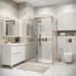 Душевой уголок Grossman Cosmo 130x70x195 120.K33.02.1370.32.00 (золото сатин/стекло прозрачное)