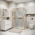 Душевой уголок Grossman Cosmo 130x70x195 120.K33.02.1370.32.00 (золото сатин/стекло прозрачное)