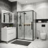 Душевой уголок Grossman Cosmo 140x70x195 120.K33.02.1470.21.00 (черный матовый/стекло прозрачное)