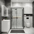 Душевой уголок Grossman Cosmo 140x70x195 120.K33.02.1470.21.00 (черный матовый/стекло прозрачное)
