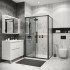 Душевой уголок Grossman Cosmo 140x70x195 120.K33.02.1470.21.00 (черный матовый/стекло прозрачное)