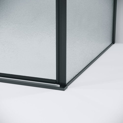 Душевой уголок Grossman Galaxy 100x70x195 120.K33.01.1070.21.02 (черный матовый/стекло шиншилла)
