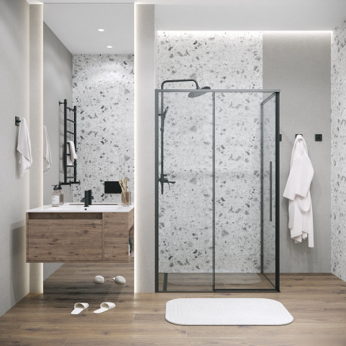 Душевой уголок Grossman Galaxy 110x90x195 120.K33.01.1190.21.00 (черный матовый/стекло прозрачное)