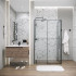 Душевой уголок Grossman Galaxy 110x90x195 120.K33.01.1190.21.00 (черный матовый/стекло прозрачное)