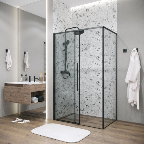 Душевой уголок Grossman Galaxy 110x90x195 120.K33.01.1190.21.00 (черный матовый/стекло прозрачное)