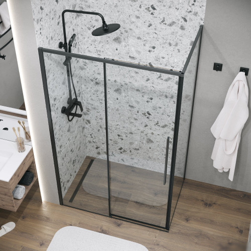 Душевой уголок Grossman Galaxy 110x90x195 120.K33.01.1190.21.00 (черный матовый/стекло прозрачное)