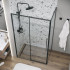 Душевой уголок Grossman Galaxy 110x90x195 120.K33.01.1190.21.00 (черный матовый/стекло прозрачное)