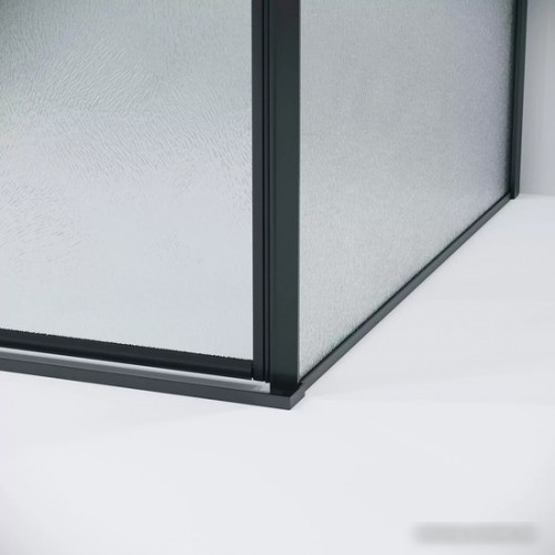 Душевой уголок Grossman Galaxy 130x80x195 120.K33.01.1380.21.02 (черный матовый/шиншилла стекло)