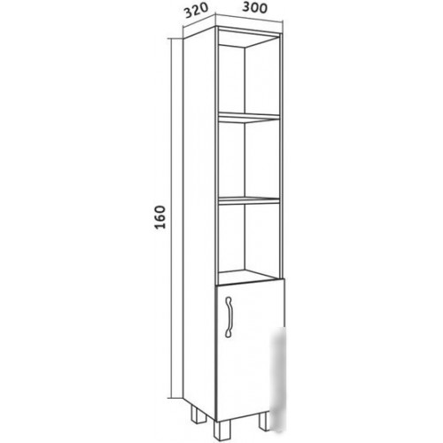 Grossman Флай 30 303002 (дуб сонома/белый)