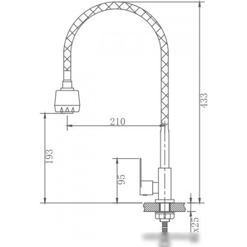 Смеситель Haiba HB4181 (нержавеющая сталь)