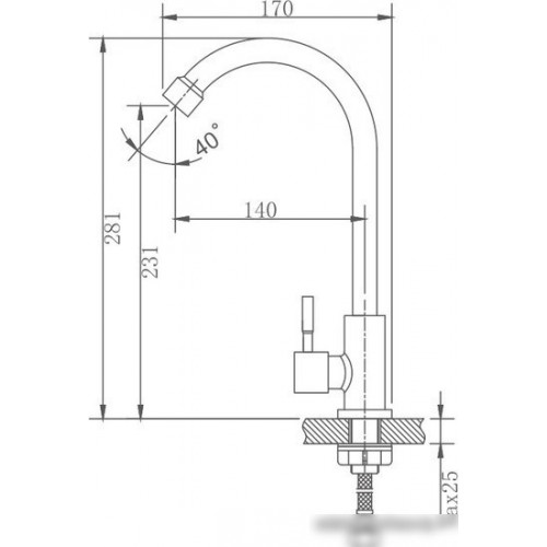 Смеситель Haiba HB4183 (нержавеющая сталь)