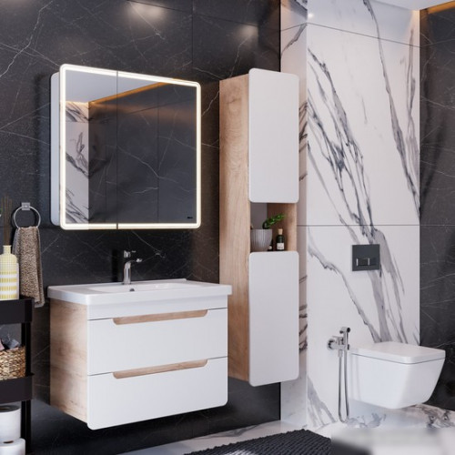 Lemark Шкаф с зеркалом Element 70x80 LM70ZS-E (белый)