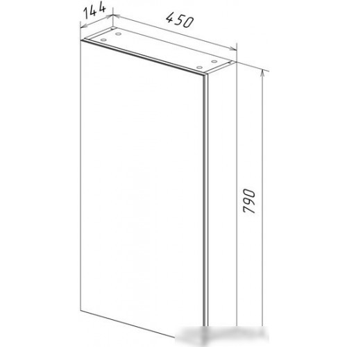 Lemark Шкаф с зеркалом Universal 45 LM45ZS-U (белый глянец)