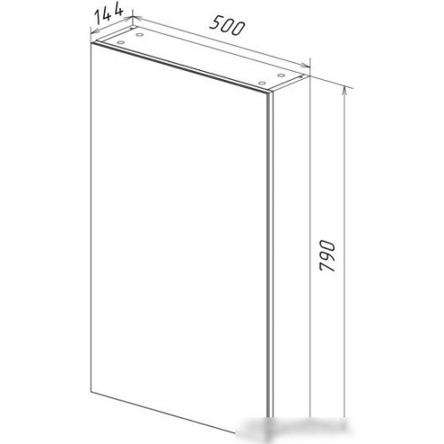 Lemark Шкаф с зеркалом Universal 50 LM50ZS-U (белый глянец)