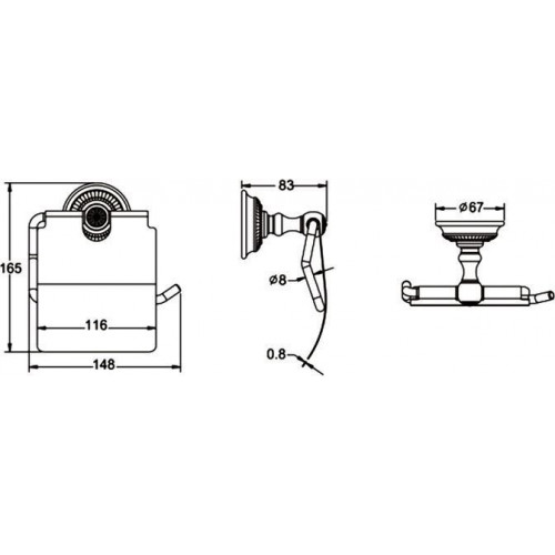Держатель для туалетной бумаги Rose RG1405Q