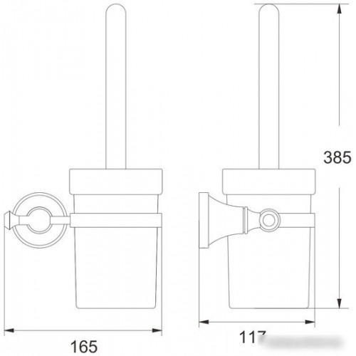 Ершик для унитаза Rose RG1900T