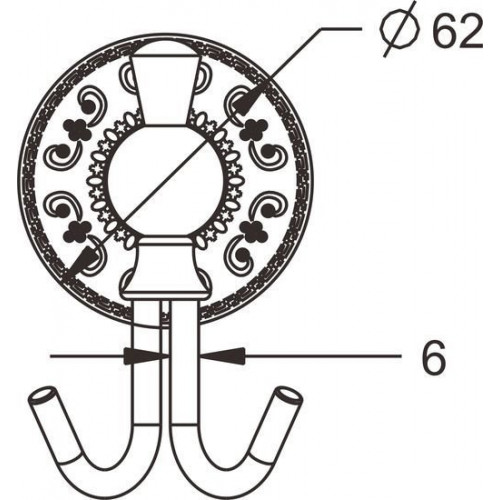 Крючок для ванны Rose RG1021Q