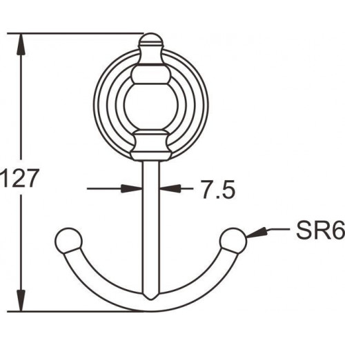 Крючок для ванны Rose RG1121Q
