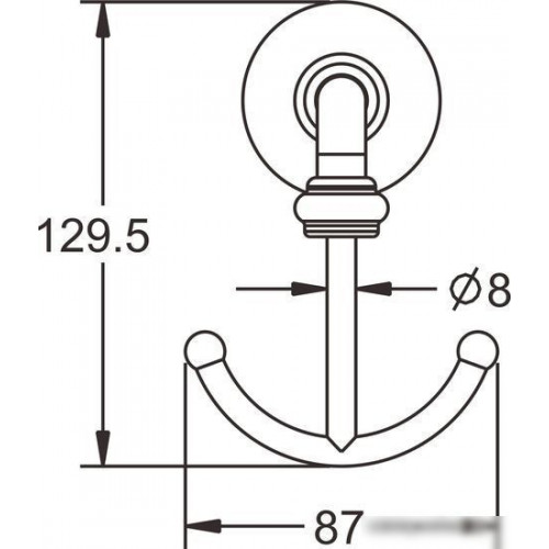 Крючок для ванны Rose RG1221