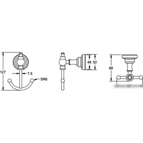 Крючок для ванны Rose RG1121