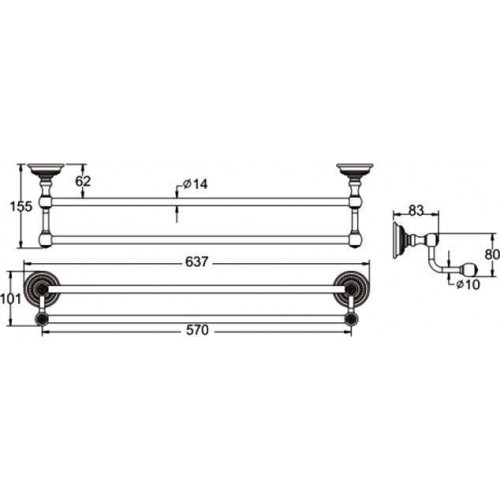 Держатель для полотенца Rose RG1427Q