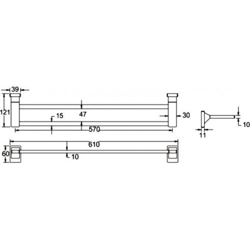 Держатель для полотенца Rose RG1627H