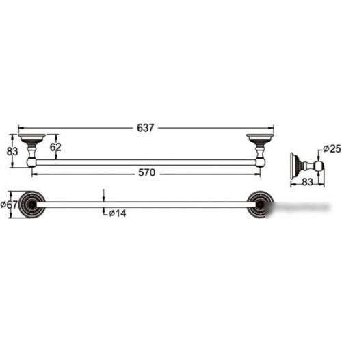 Держатель для полотенца Rose RG1417Q