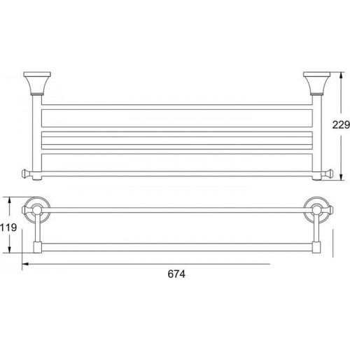 Полка для душа Rose RG1908T