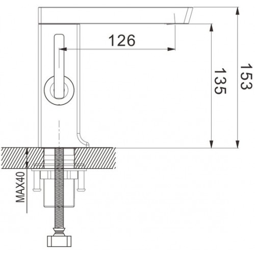 Смеситель Rose R1801C