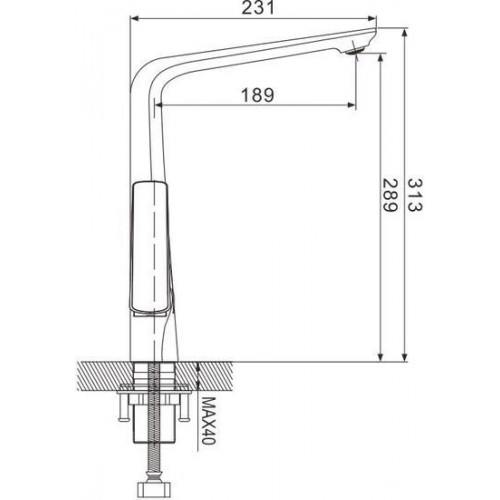 Смеситель Rose R1313F