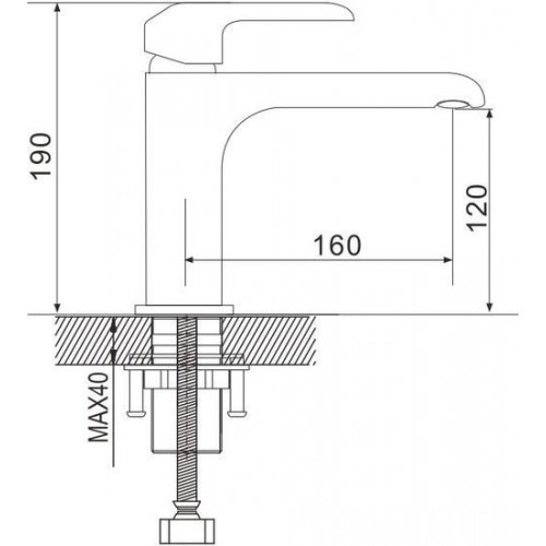 Смеситель Rose R2101F-1