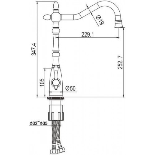 Смеситель Rose R158Q