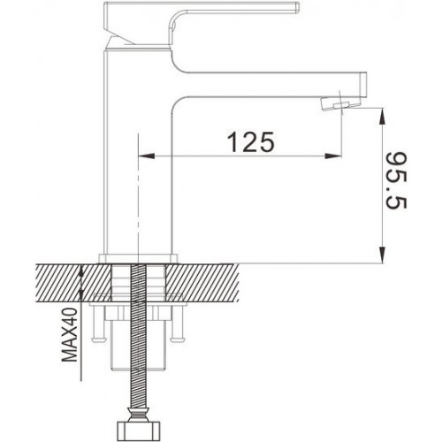 Смеситель Rose R1001T-1